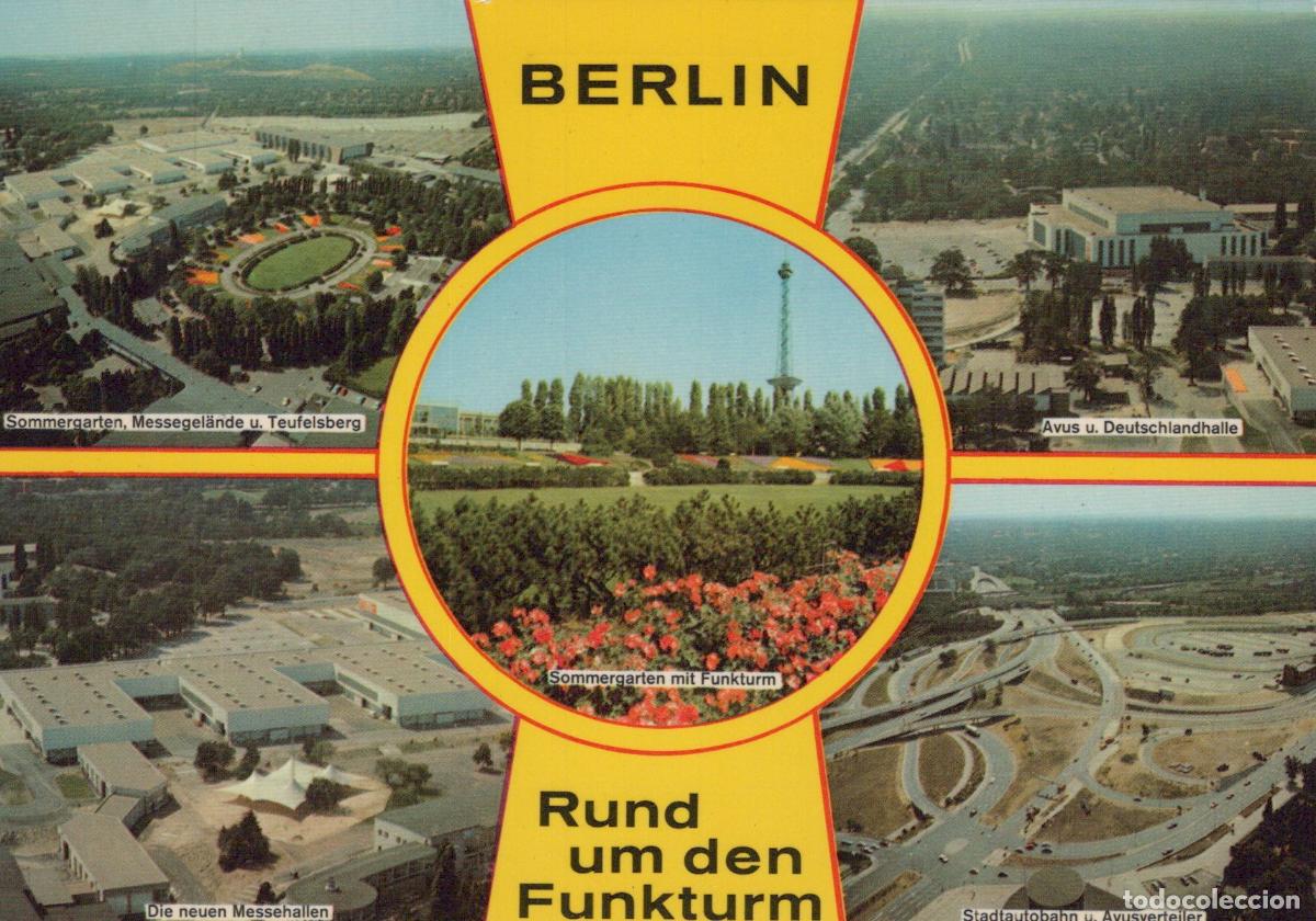 Postales: Germany Berlin Funkturm Radio Tower Messegel&auml;nde Avus Autobahn 1979 *YAW987