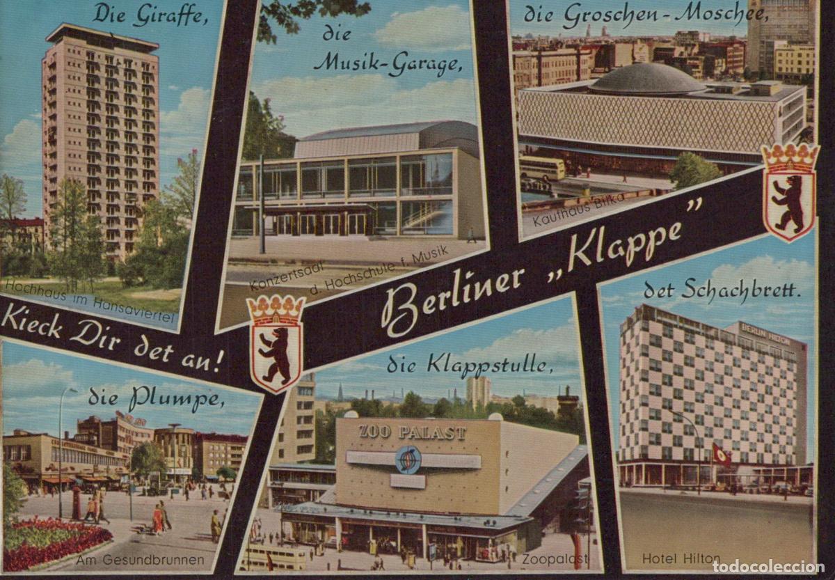 Postales: Germany Berlin Klappe Multi View Hilton Zoo Palast Hansaviertel Unposted *YAW992