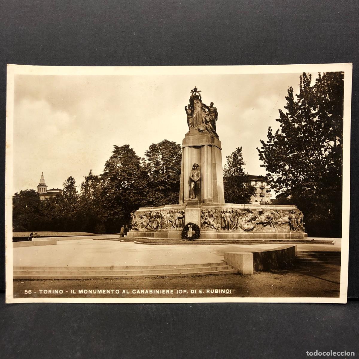 Postales: TORINO - IL MONUMENTO AL CARABINERE (OP. DI E. RUBINO) - N&ordm; 56 - POSTAL / 5401