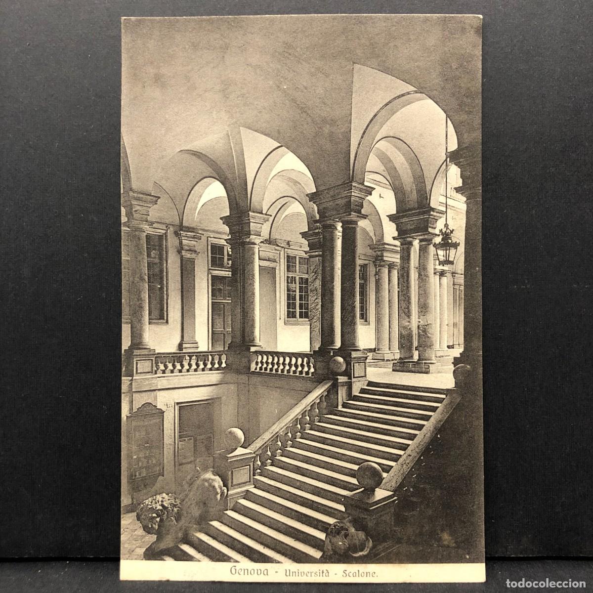 Postales: GENOVA - UNIVERSIT&Agrave; - SCALONE - 16496 - BRUNNER & C. - POSTAL / 5441