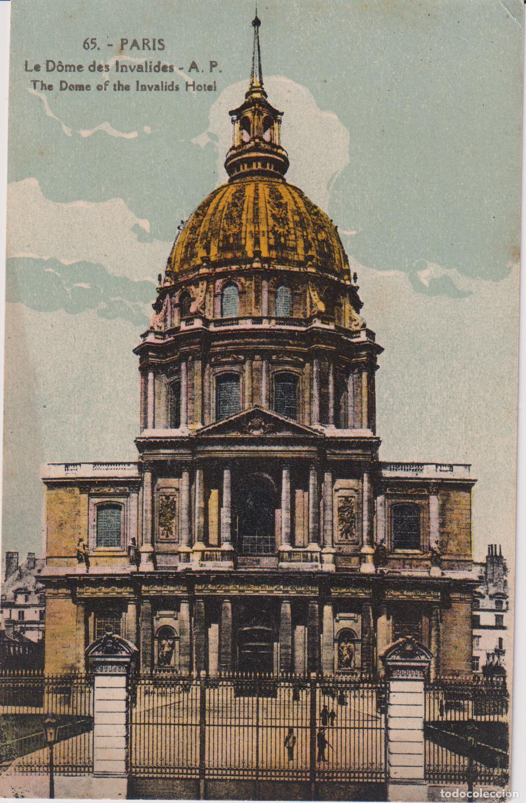 Postales: FRANCIA, PARIS, L'&Eacute;GLISE DU D&Ocirc;ME DES INVALIDES &ndash; E.PAPEGHIN &ndash; S/C