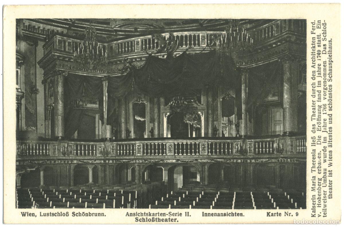 Postales: WIEN_Lustschloss Sch&ouml;nbrunn . Schlosstheater_L. Indra / Teatros Austria