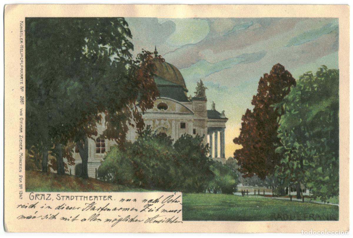 Postales: GRAZ_Stadttheater_Ottmar Ziemer; 1347. (K&uuml;nstler Heliocolorkarte; 2881) / Teatros Austria