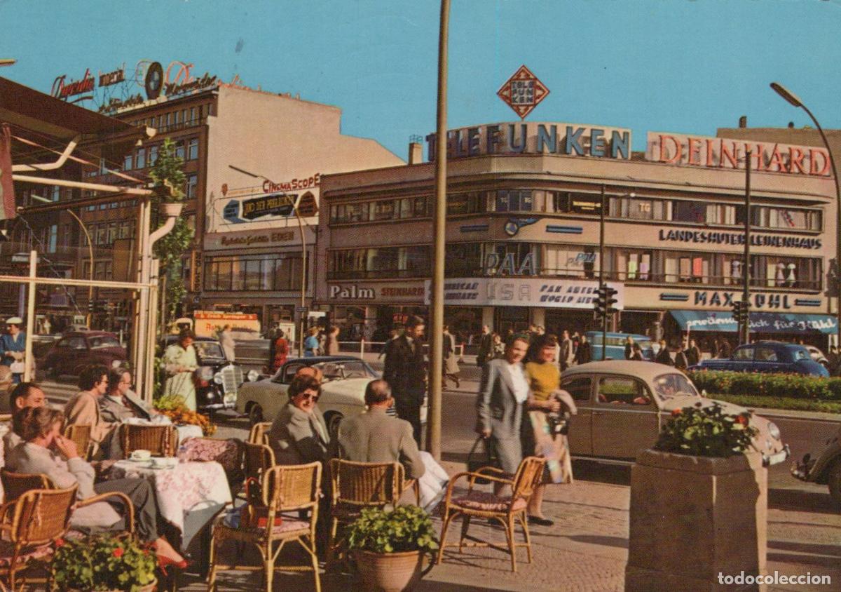 Postcards: Germany Berlin Kurf&uuml;rstendamm Street Scene With Outdoor Cafe and *YAX010