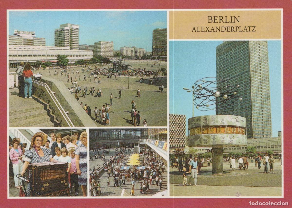 Cartes Postales: Germany Berlin Alexanderplatz Square World Time Clock Organ Grinder Ddr *YAX024