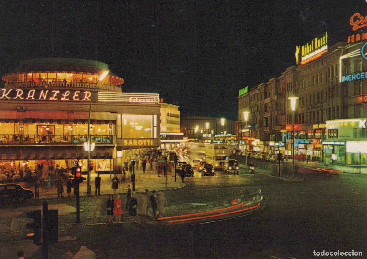 Cartes Postales: Germany Berlin Cafe Kranzler At Kurfurstendamm Night View Cityscape *YAX056