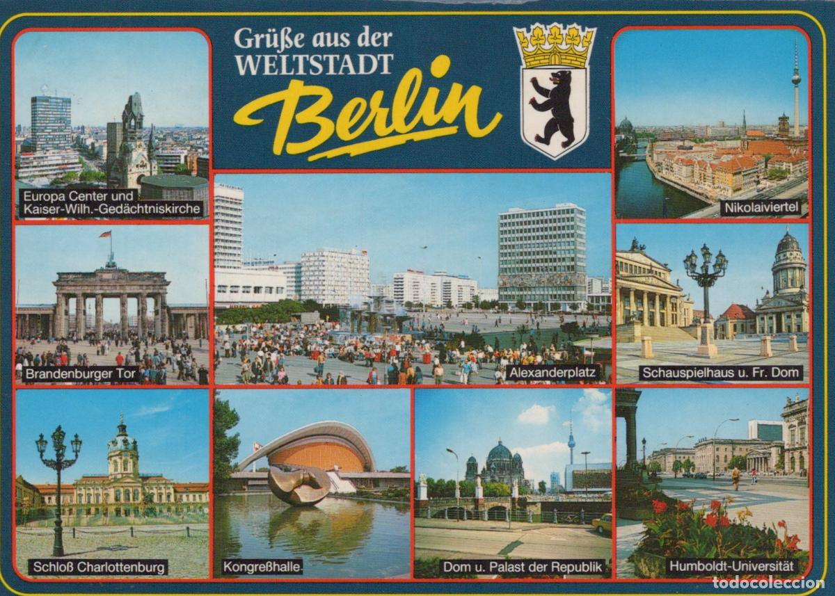 Cartes Postales: Germany Berlin Multi View Europa Center Brandenburg Gate Alexanderplatz *YAX090