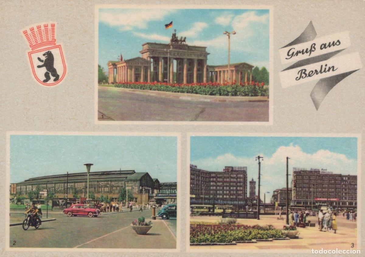 Cartoline: Germany Berlin Brandenburg Gate Friedrichstrasse Station Unposted *YAX096