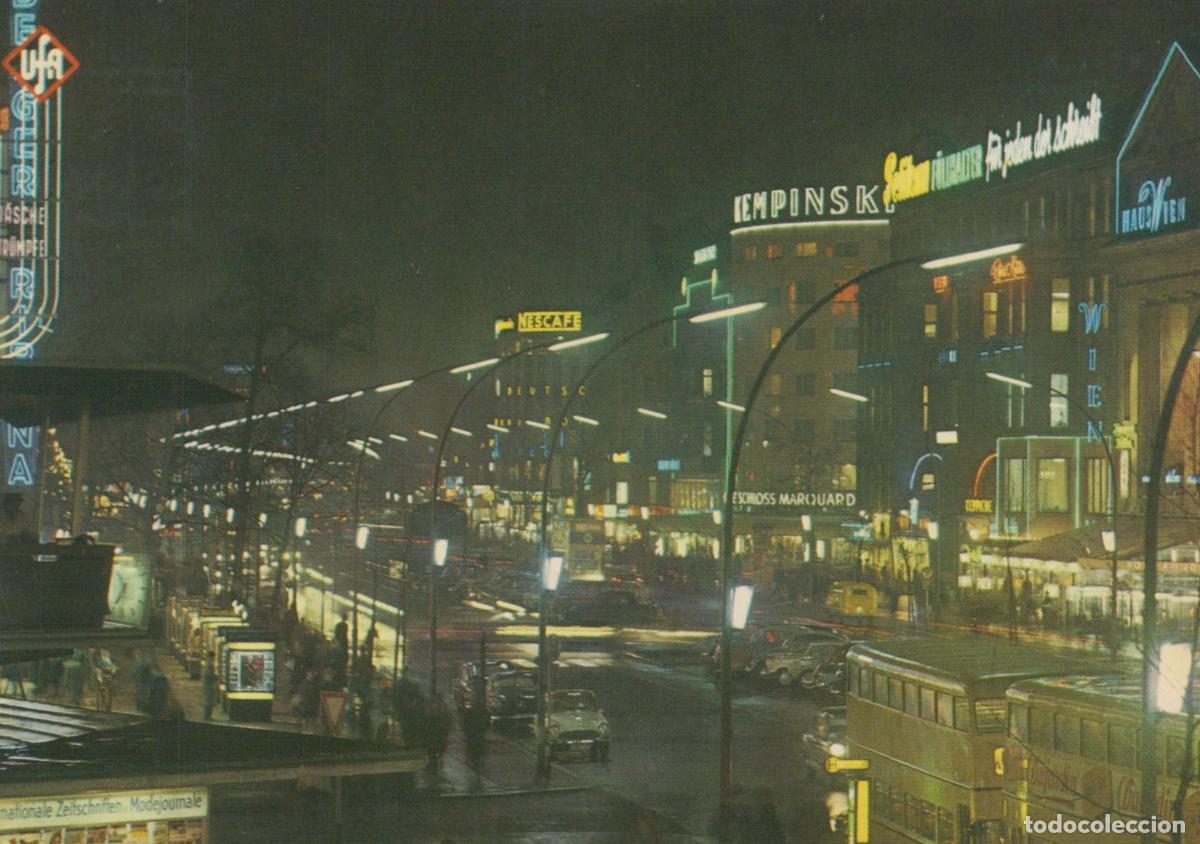 Postales: Germany Berlin Kurf&uuml;rstendamm At Night With Neon Signs and Unposted *YAX045