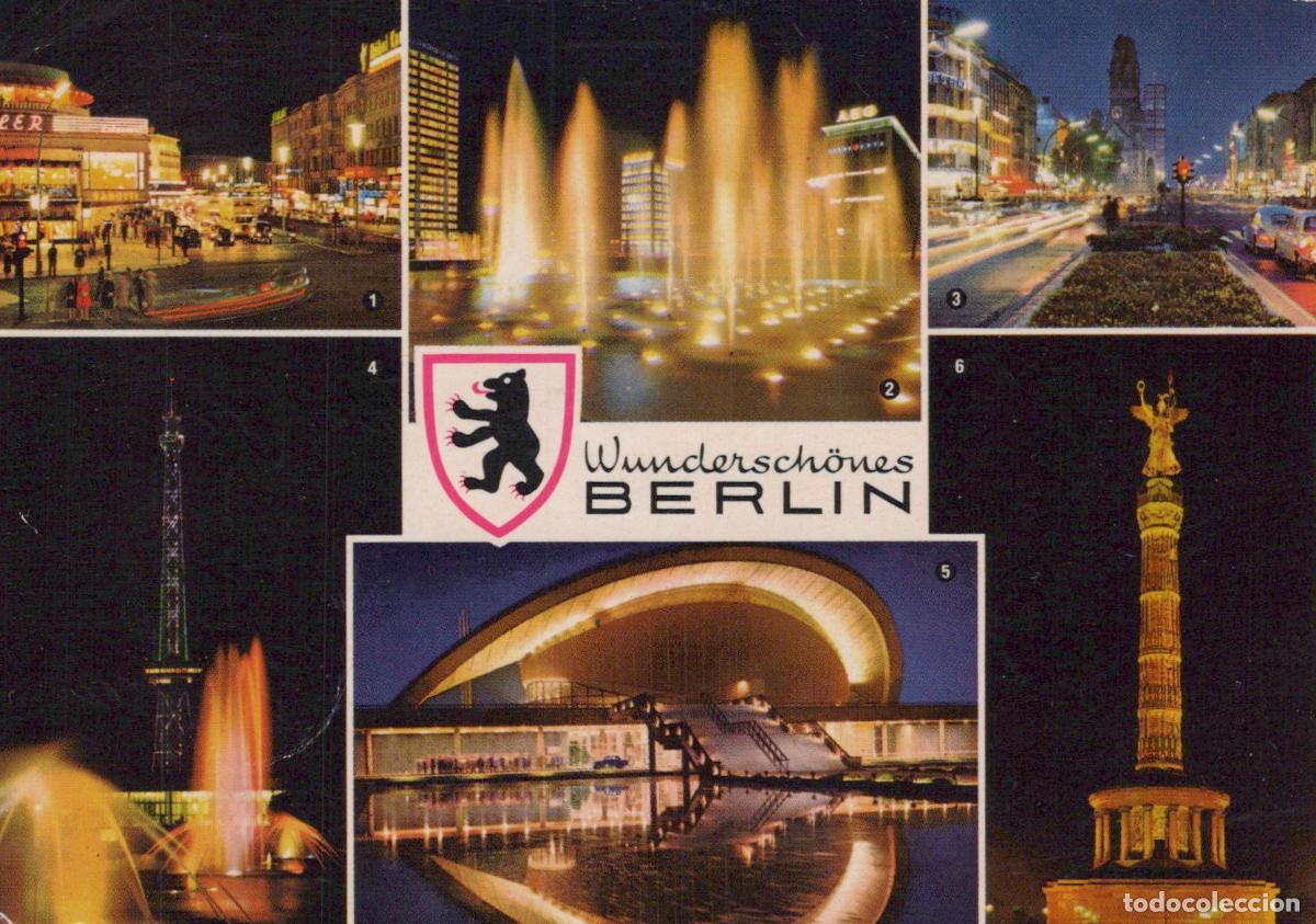 Postales: Germany Berlin Night Views Collage Kurf&uuml;rstendamm Funkturm Siegess&auml;ule *YAX078
