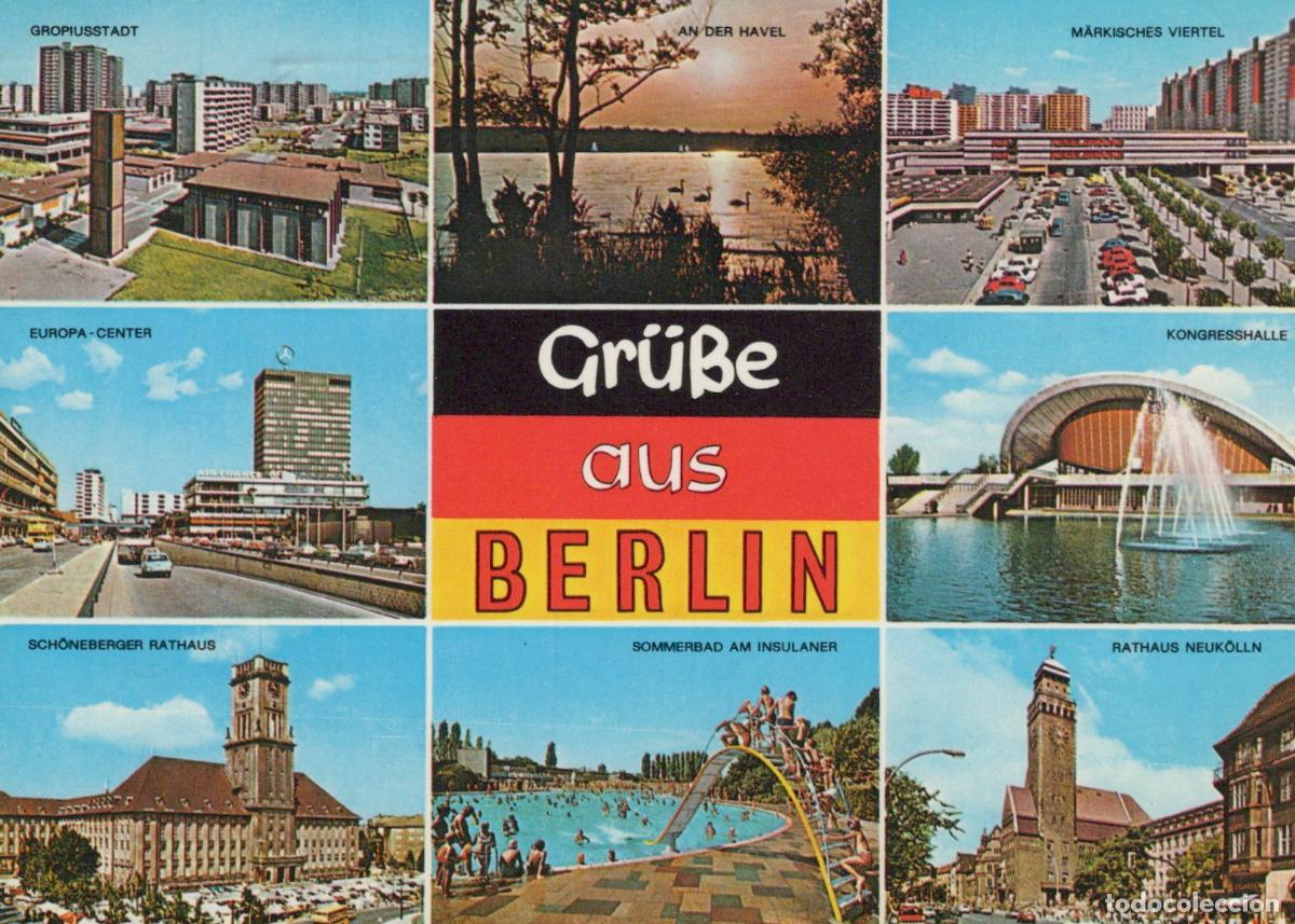Postales: Germany Berlin Collage Gropiusstadt Europa Center Sch&ouml;neberger Rathaus *YAX082