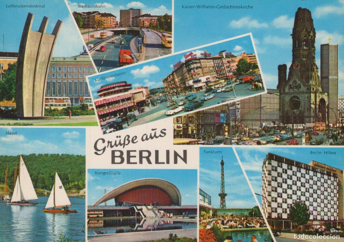 Cartoline: Germany Berlin Multi View Luftbruckendenkmal Havel River Kaiser Unposted *YAX112