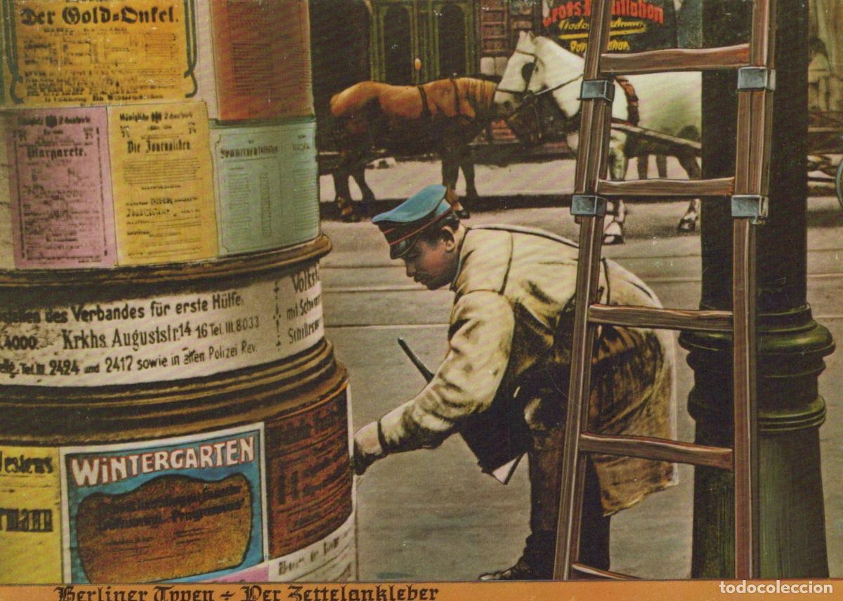 Postais: Germany Berlin Der Zettelankleber the Bill Poster With Ladder Unposted *YAX118