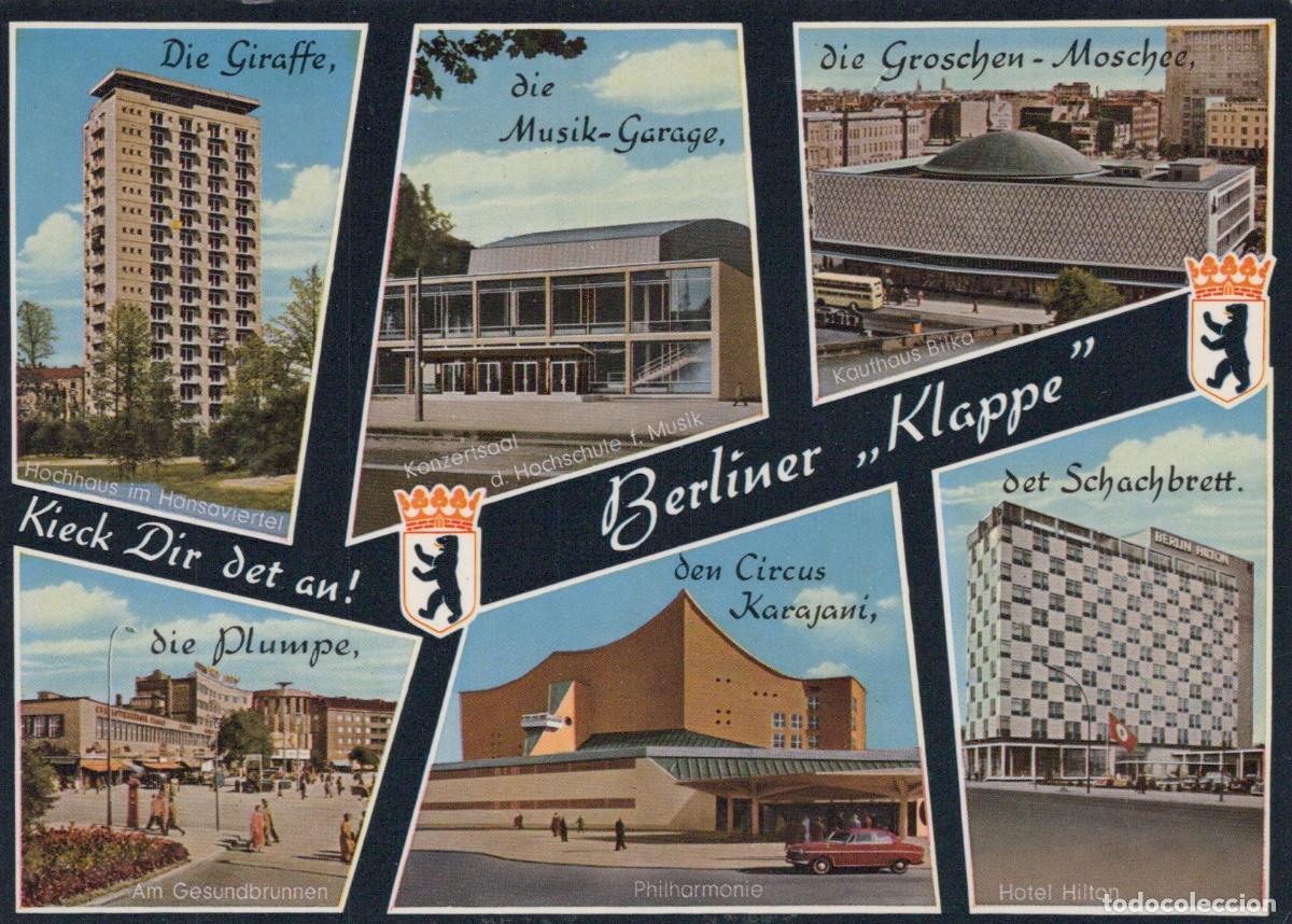 Postais: Germany Berlin Modern Architecture Collage Hilton Philharmonie Unposted *YAX107