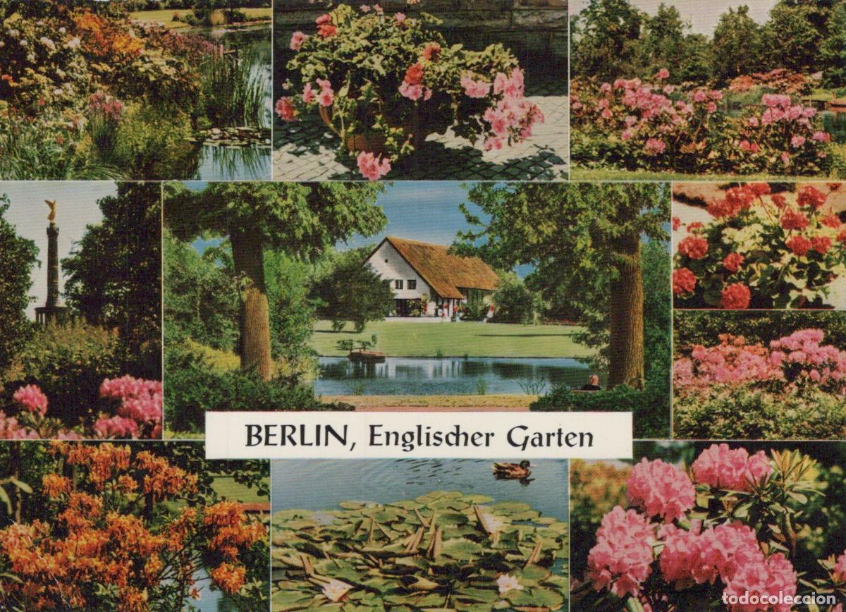 Postais: Germany Berlin English Garden Collage With Flowers Pond and Unposted *YAX109