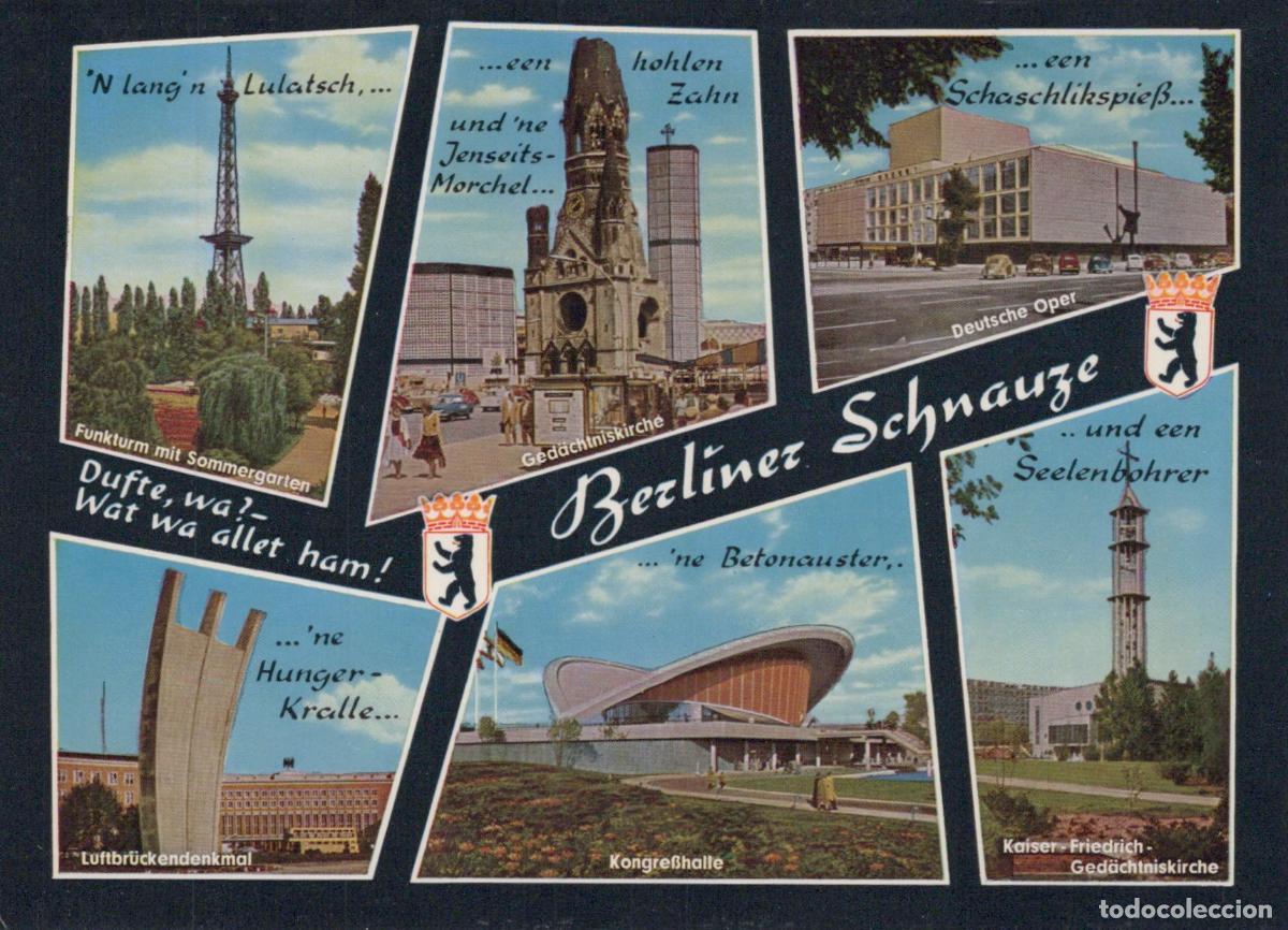 Postais: Germany Berlin Collage Funkturm Ged&auml;chtniskirche Deutsche Oper Unposted *YAX111