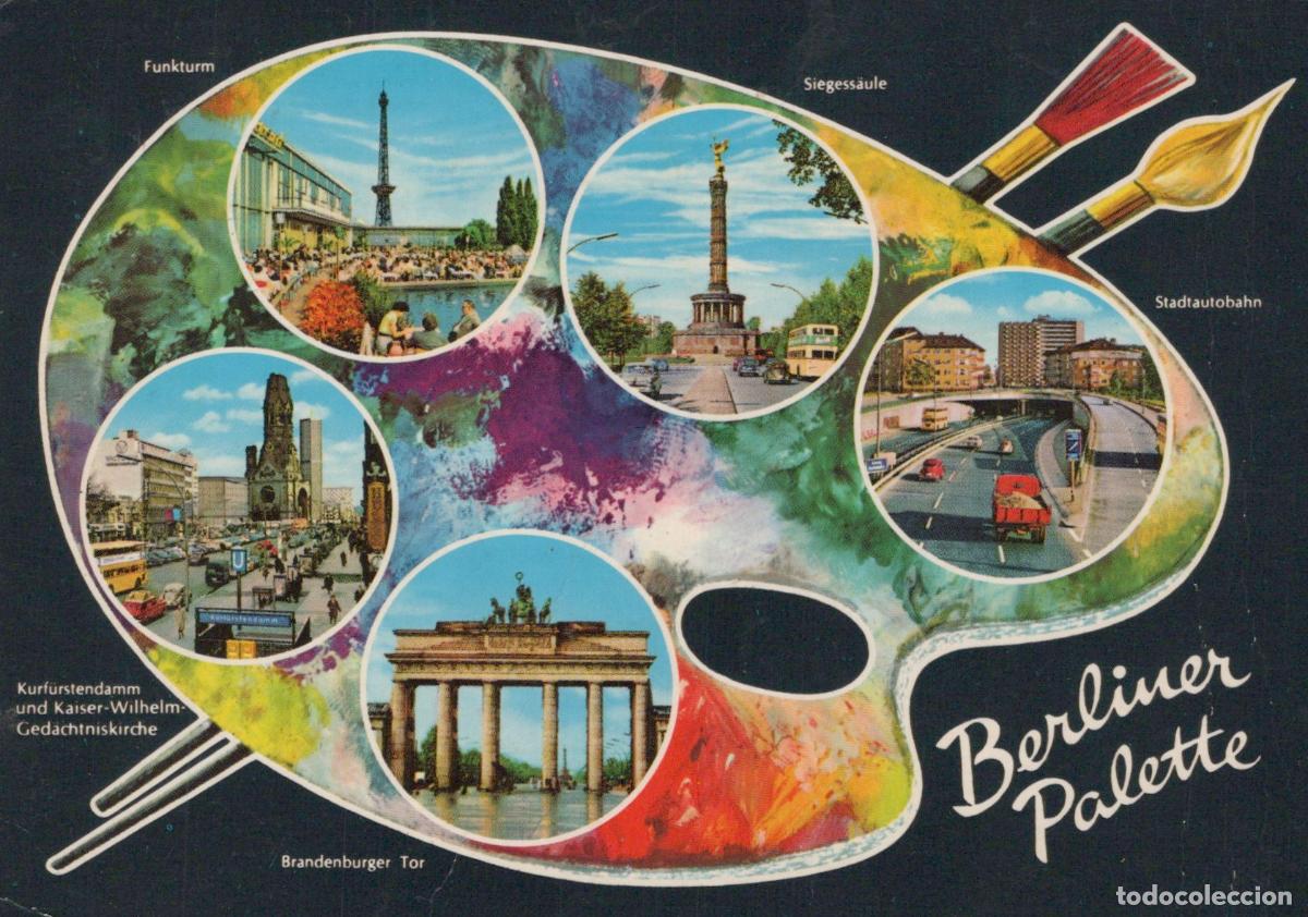 Postais: Germany Berlin Palette Funkturm Siegess&auml;ule Stadtautobahn Kaiser Wilhelm *YAX372