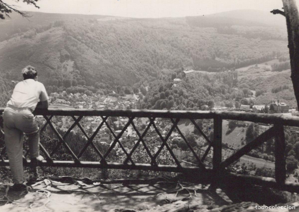 Cartoline: Germany Schwarza Man Overlooking Valley Landscape View *YAX828