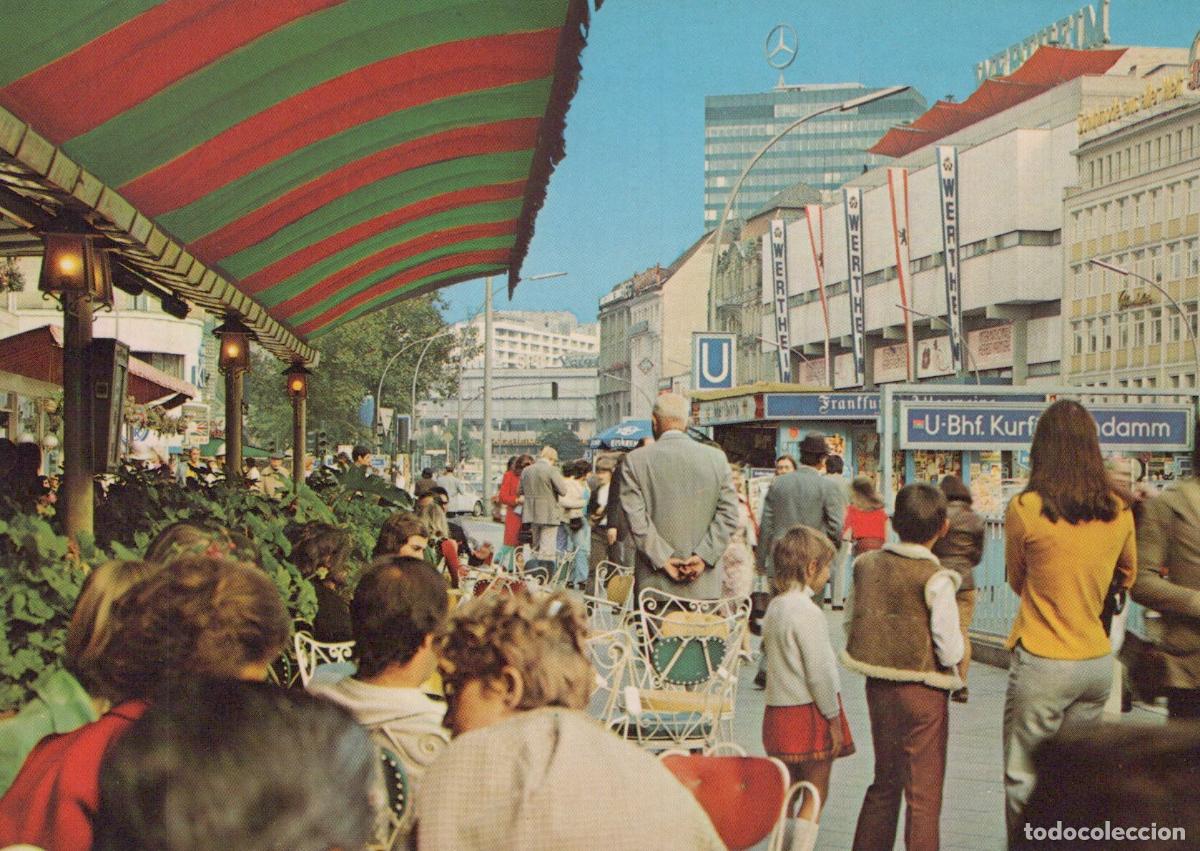 Postales: Germany Berlin Kurf&uuml;rstendamm Kaufhaus Wertheim Street Scene Cafe People *YAX376