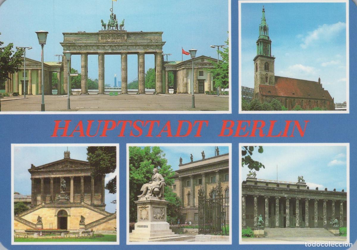 Cartoline: Germany Berlin Brandenburg Gate Marienkirche Nationalgalerie Unposted *YAX117