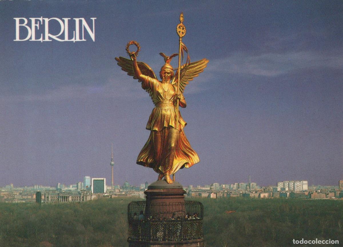 Cartes Postales: Germany Berlin Victory Column With Angel Statue Cityscape View *YAX378