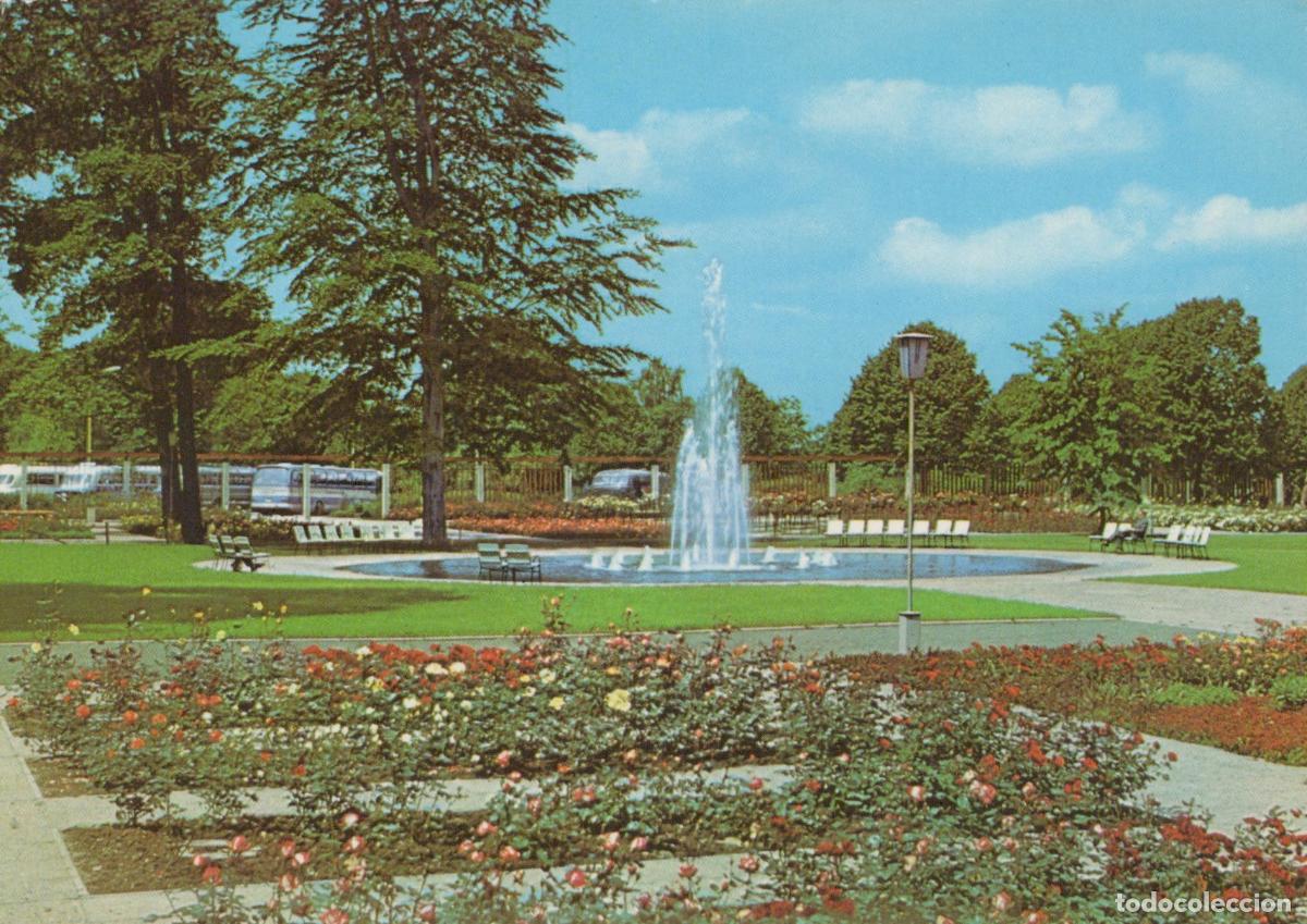 Postkarten: Germany Berlin Treptow Rosengarten Park Fountain Rose Garden East 1950s *YAX467