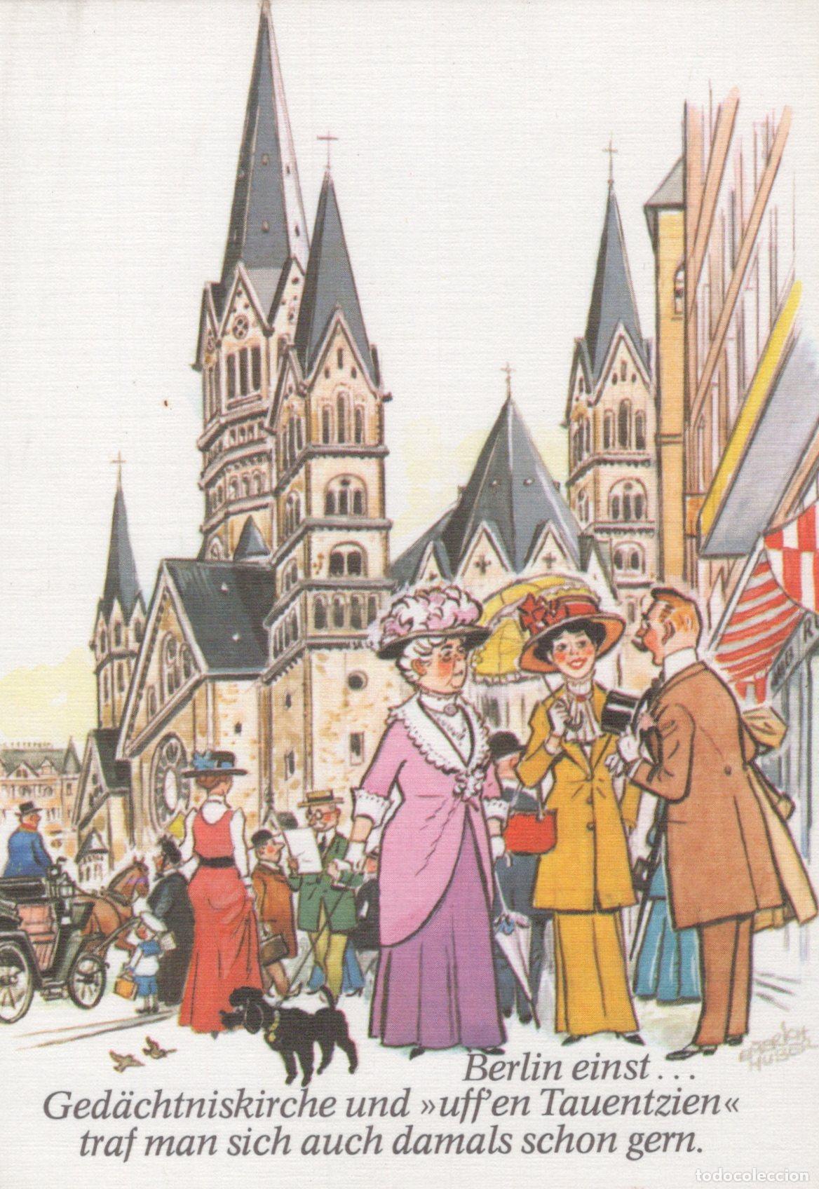 Cartoline: Germany Berlin Ged&auml;chtniskirche and Tauentzien Street Scene Unposted *YAX654