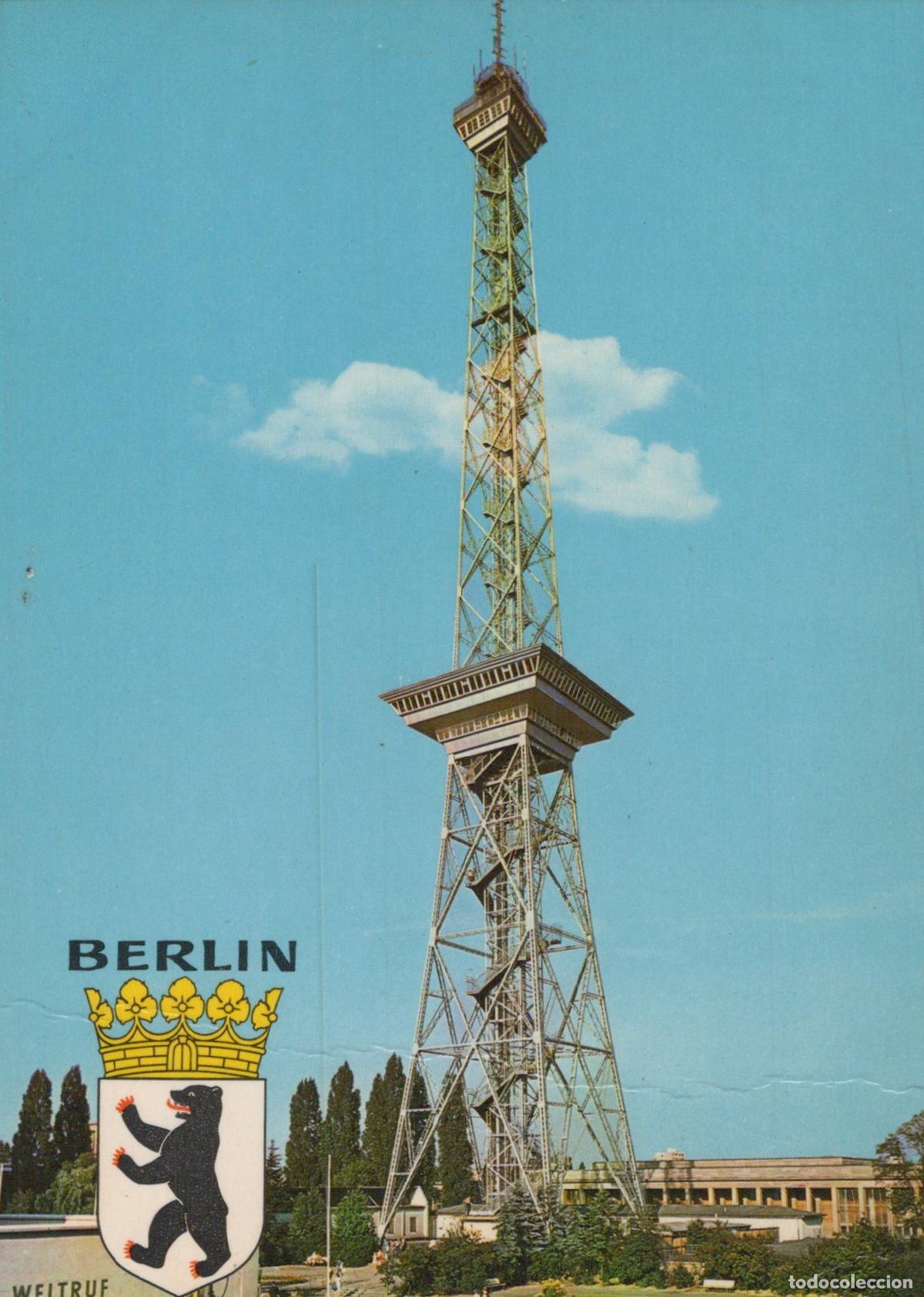 Cartoline: Germany Berlin Funkturm Radio Tower With City Crest Architecture *YAX702