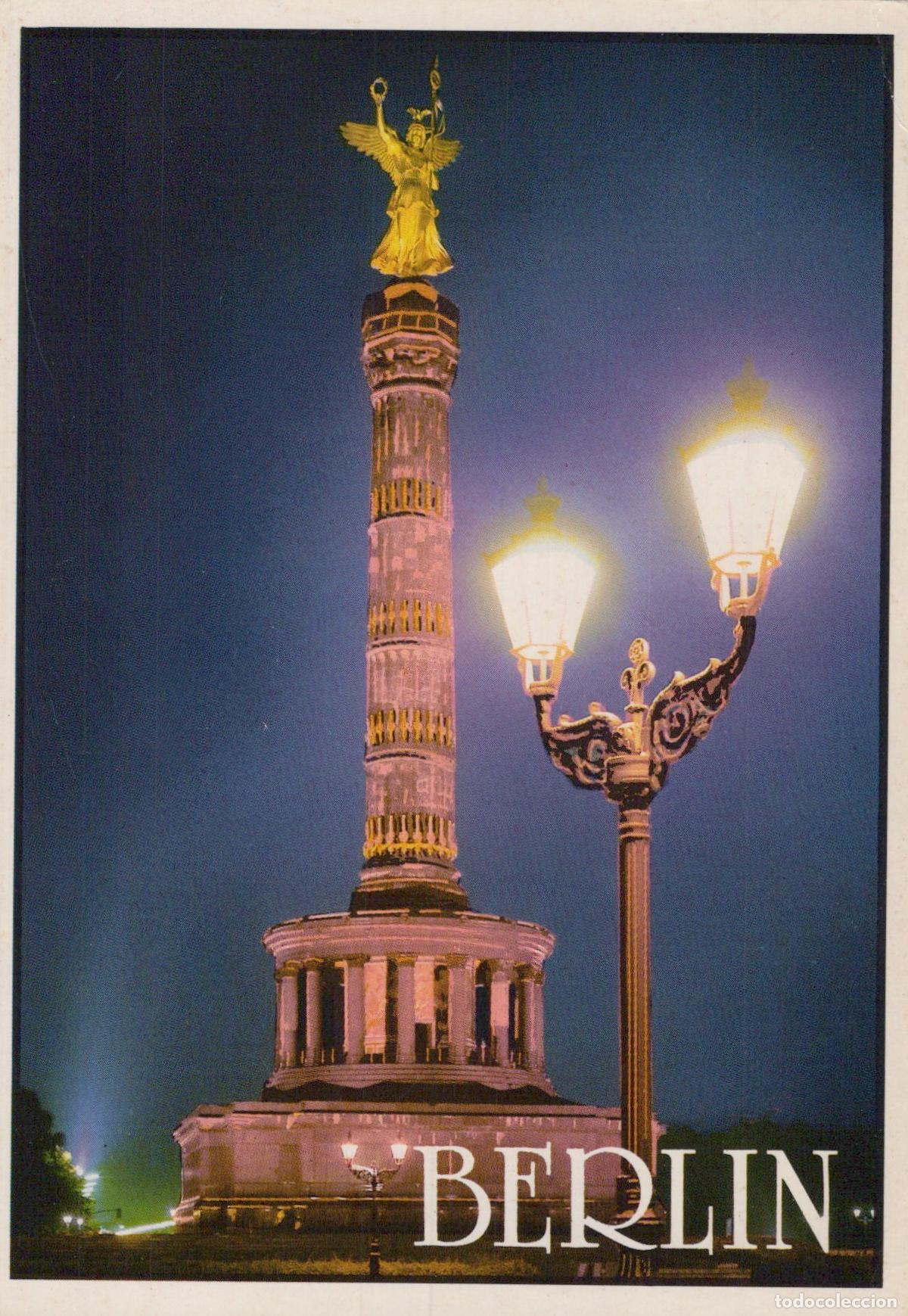 Cartes Postales: Germany Berlin Victory Column Siegess&auml;ule At Night With Streetlight *YAX764