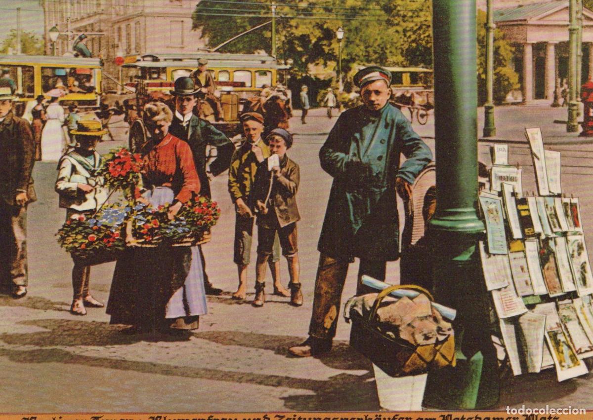Cartes Postales: Germany Berlin Flower Seller Newsboy At Potsdamer Platz Street Unposted *YAX519