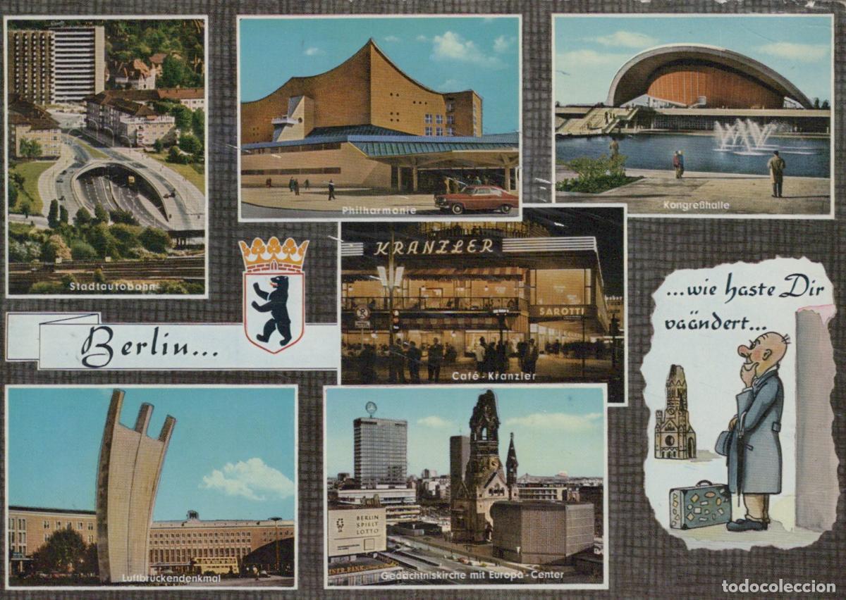 Cartoline: Germany Berlin Collage Philharmonie Kongresshalle Cafe Kranzler *YAX178