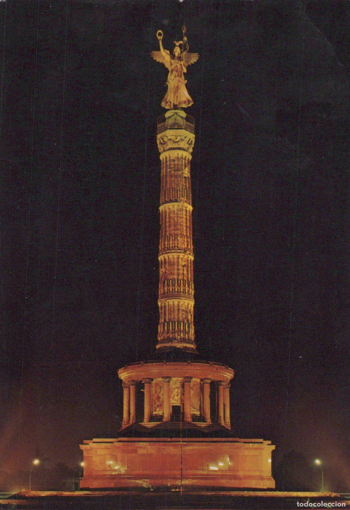 Cartoline: Germany Berlin Victory Column Illuminated At Night Architecture *YAX723