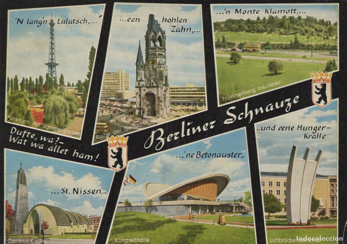 Cartes Postales: Germany Berlin Collage Funkturm Kaiser Wilhelm Memorial Church *YAX151