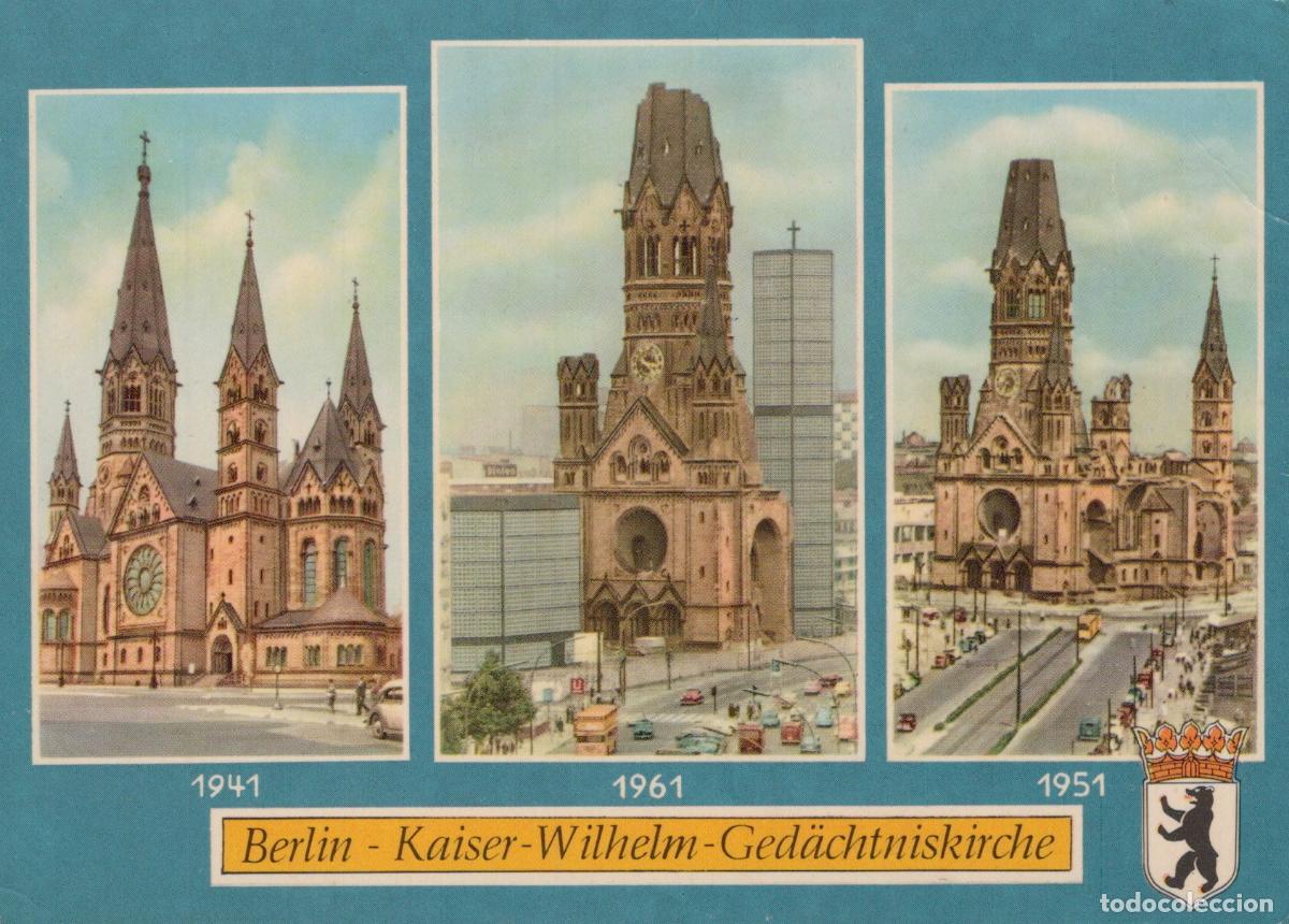 Postkarten: Germany Berlin Kaiser Wilhelm Memorial Church 1941 1951 1961 *YAX153
