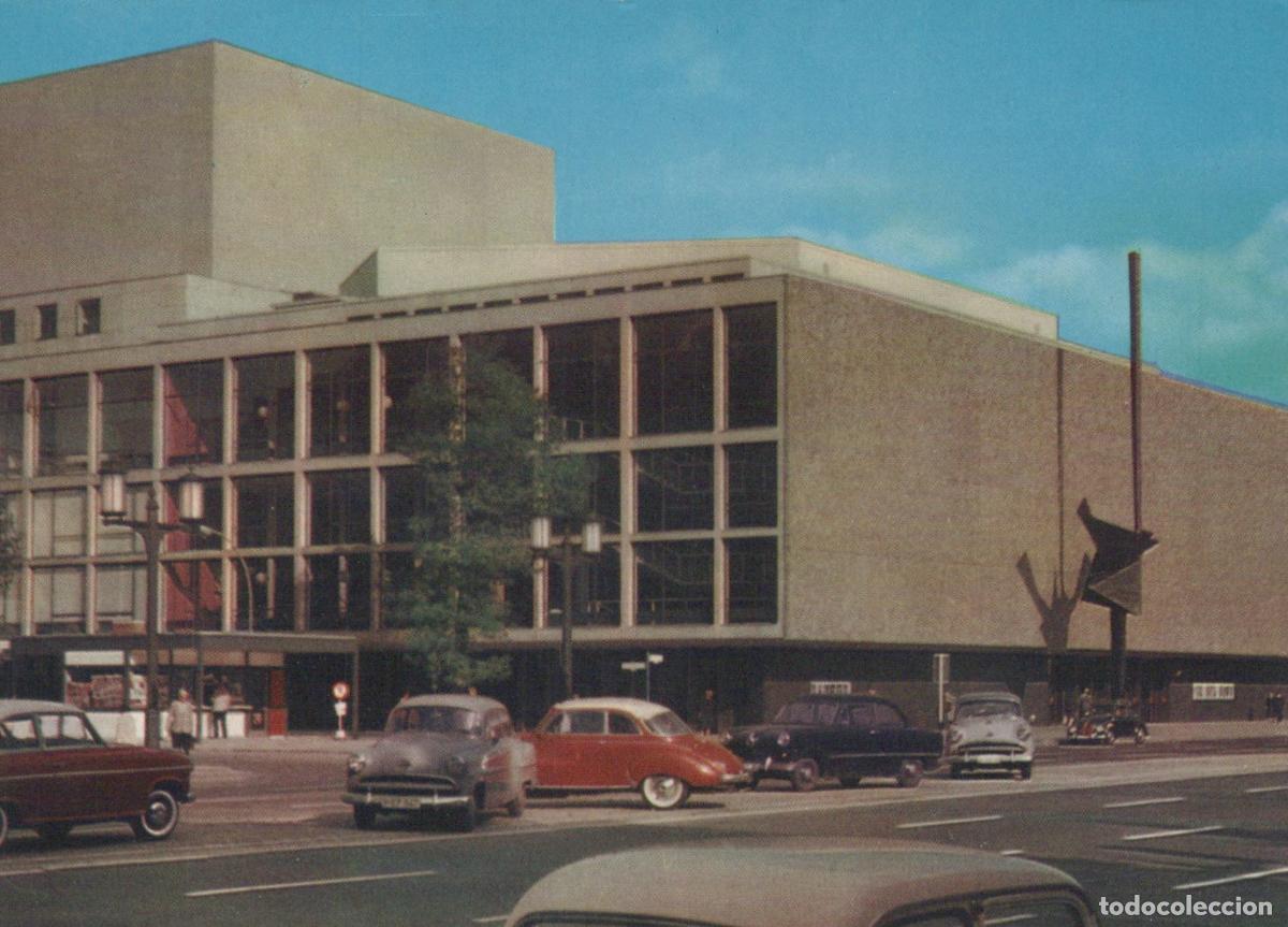 Cartoline: Germany Berlin Deutsche Oper Modern Architecture 1950s Cars Unposted *YAX161