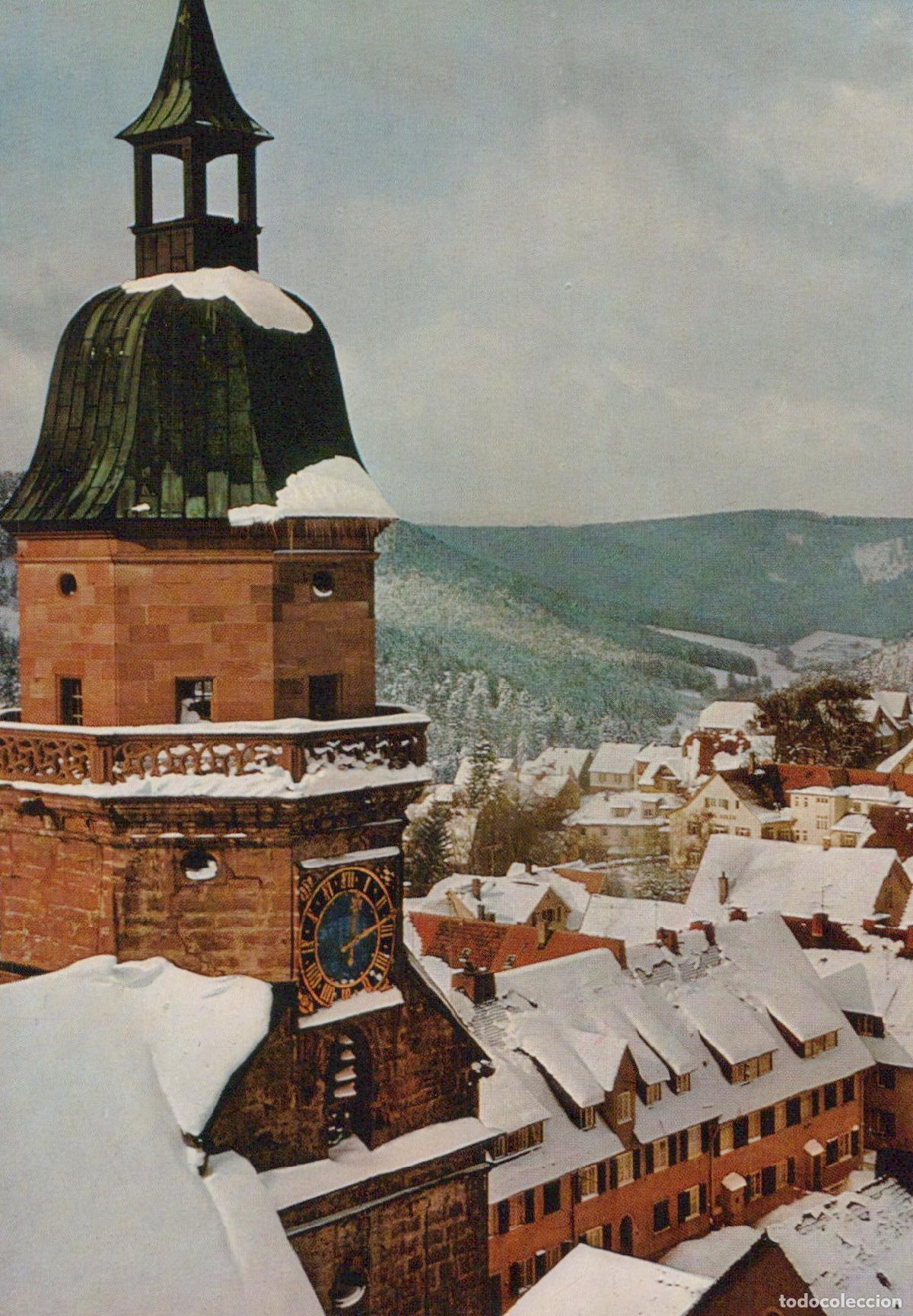Postais: Germany Freudenstadt Winter View of Stadtkirche Tower and Snowy Unposted *YAX917