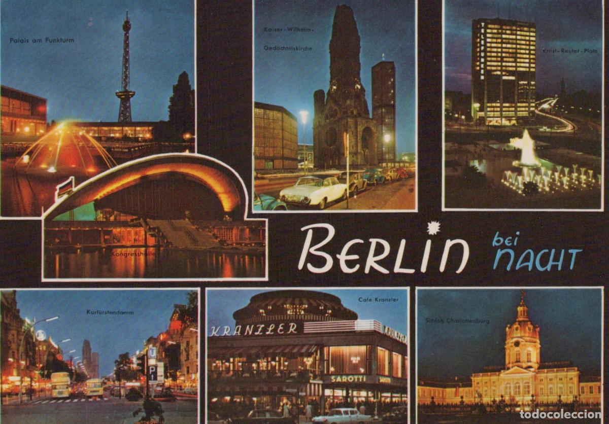 Postais: Germany Berlin By Night Collage Palais am Funkturm Unposted *YAX226
