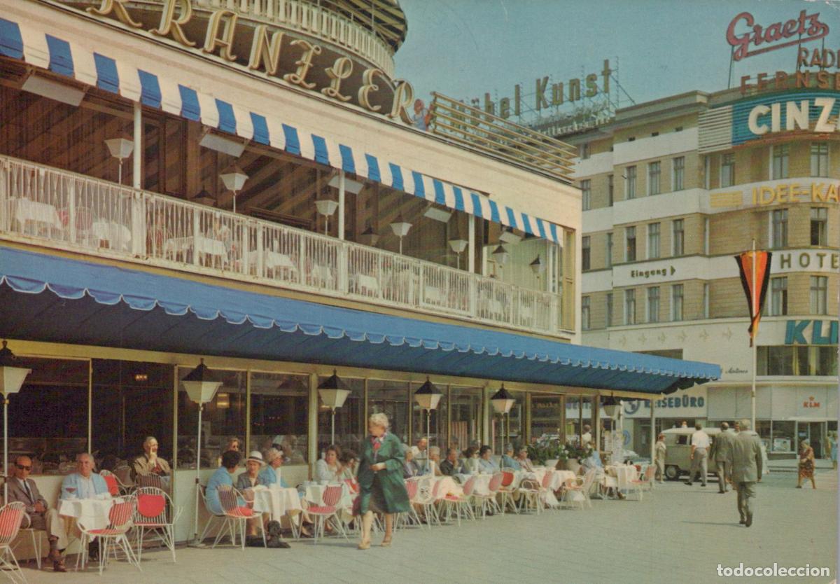 Cartoline: Germany Berlin Kranzler Eck Cafe Restaurant People Dining Street Scene *YAX181