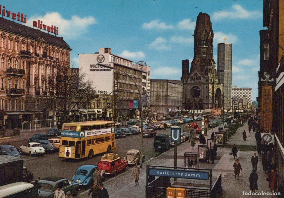 Cartes Postales: Germany Berlin Kurf&uuml;rstendamm With Kaiser Wilhelm Memorial Church 1960s *YAX244