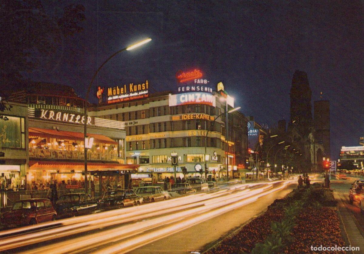 Cartoline: Germany Berlin Night View of Kurf&uuml;rstendamm With Light Trails *YAX183