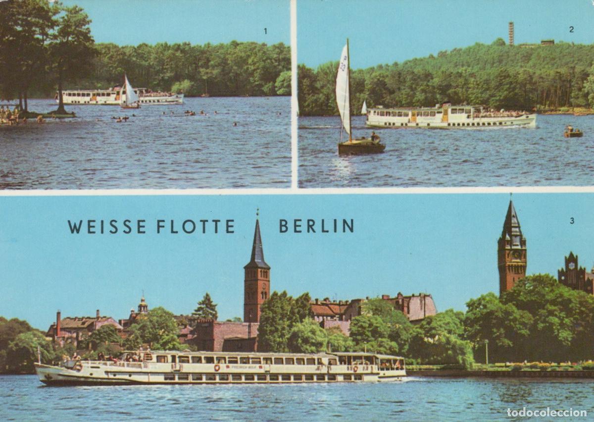 Cartoline: Germany Berlin Weisse Flotte Ships On Long Lake M&uuml;ggelberg K&ouml;penicker *YAX252