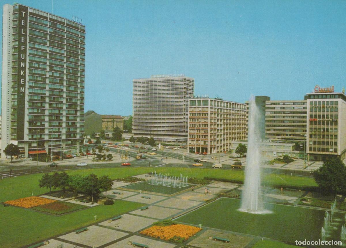 Postais: Germany Berlin Ernst Reuter Platz Telefunken Building Fountains 1960s *YAX280