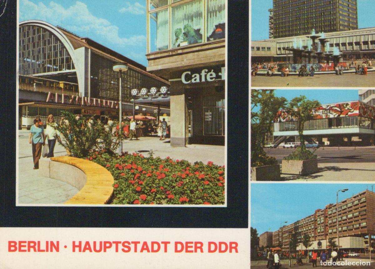 Cartes Postales: Germany Berlin Alexanderplatz Station Cafe Fountain Modern Architecture *YAX286