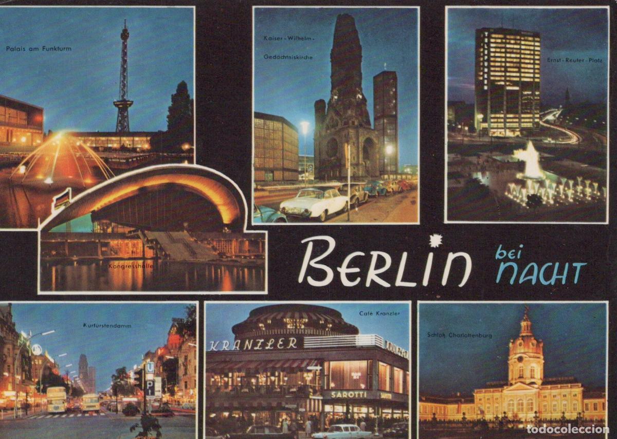 Cartes Postales: Germany Berlin At Night Multi View Funkturm Ged&auml;chtniskirche Ernst *YAX205