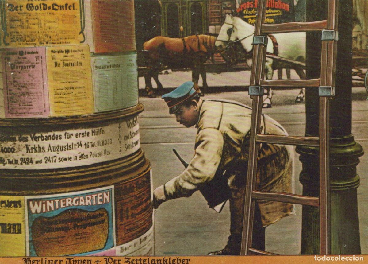 Cartes Postales: Germany Berlin Types the Bill Poster Man Pasting Advertisements Unposted *YAX213