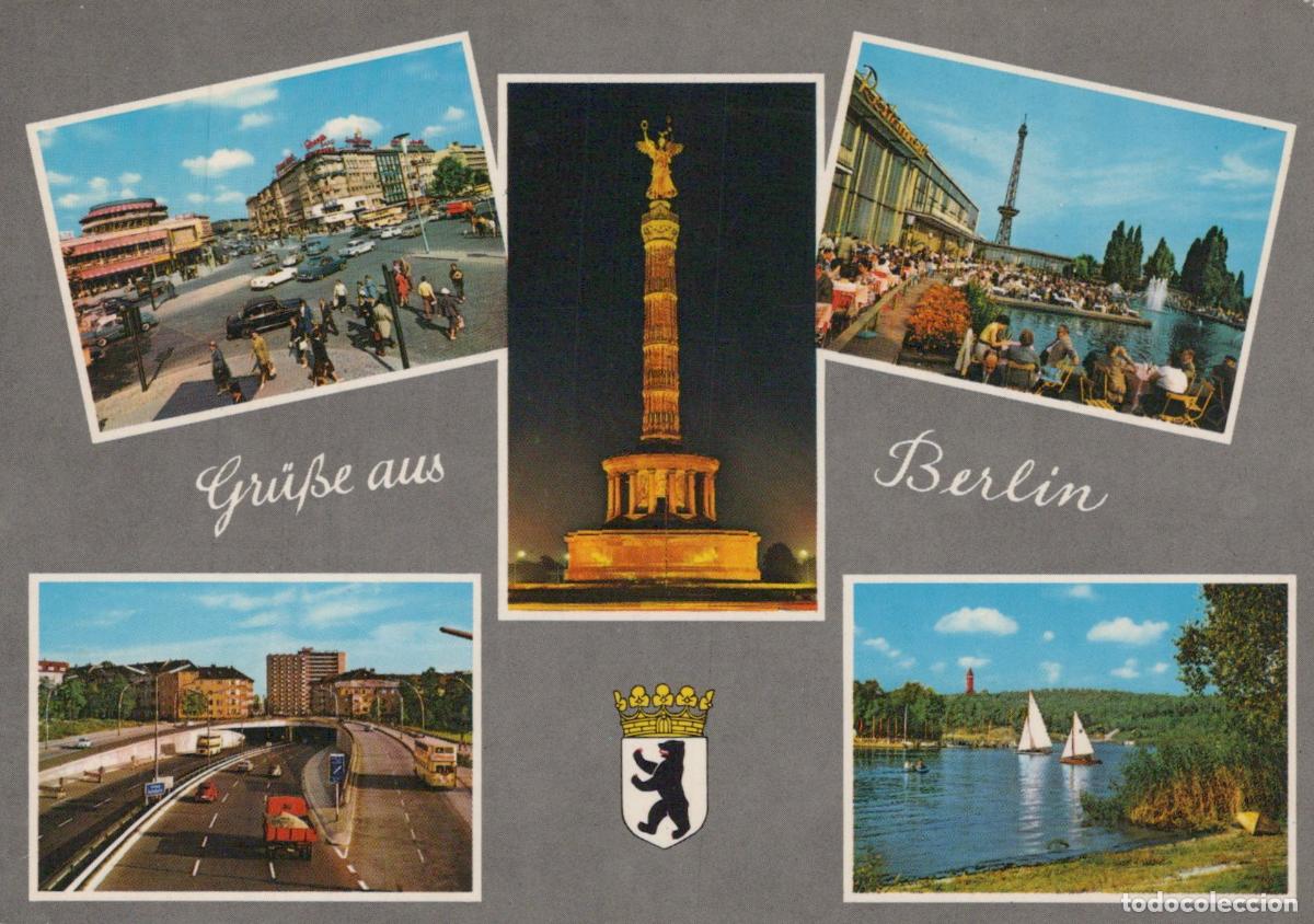 Cartes Postales: Germany Berlin Collage Victory Column Europa Center Lake and City Views *YAX312