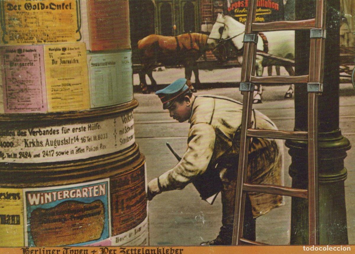 Cartes Postales: Germany Berlin Policeman Pasting Posters On Advertising Column Unposted *YAX346