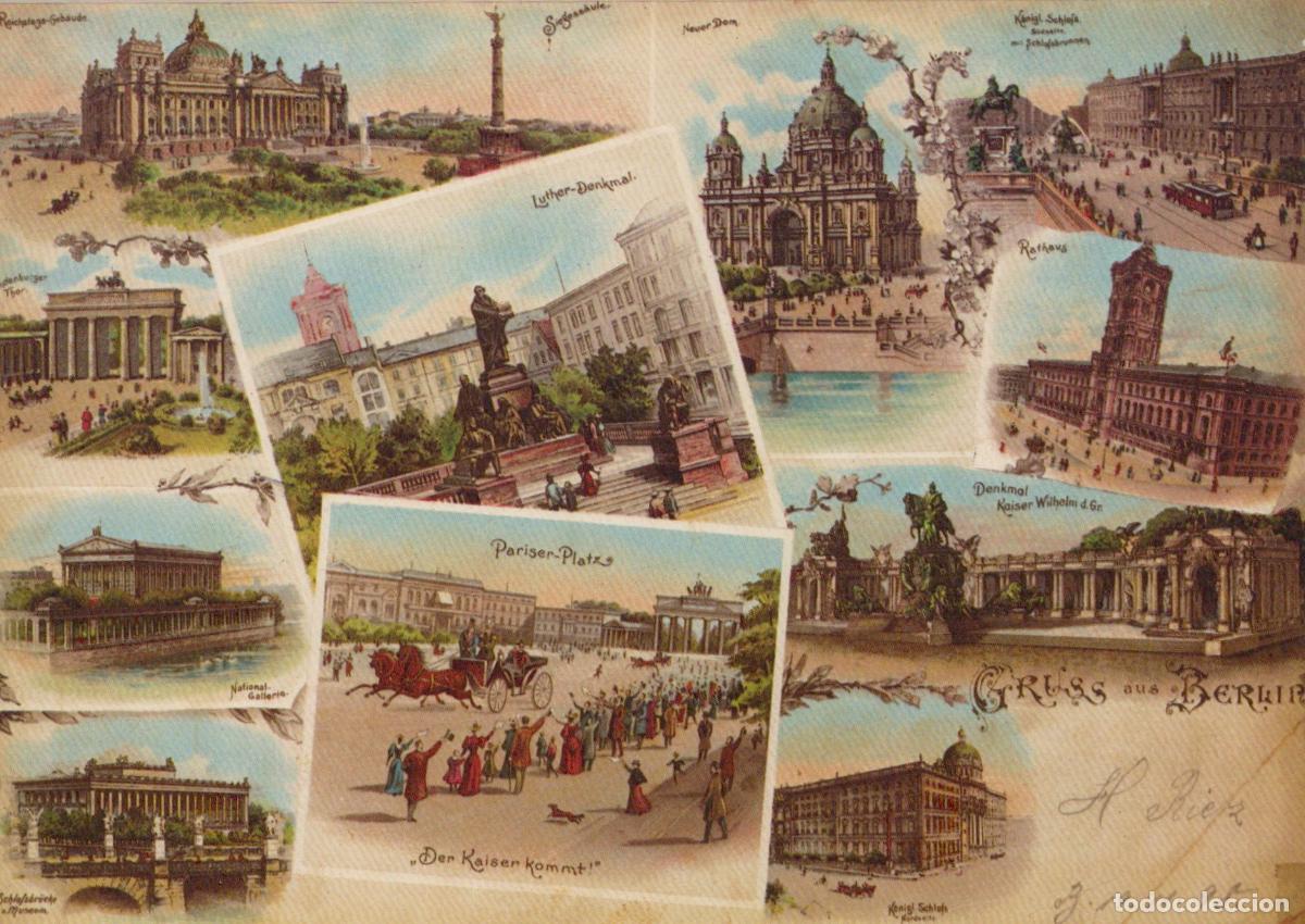 Postcards: Germany Berlin Multi View Collage With Kaiser Wilhelm Memorial and *YAX414