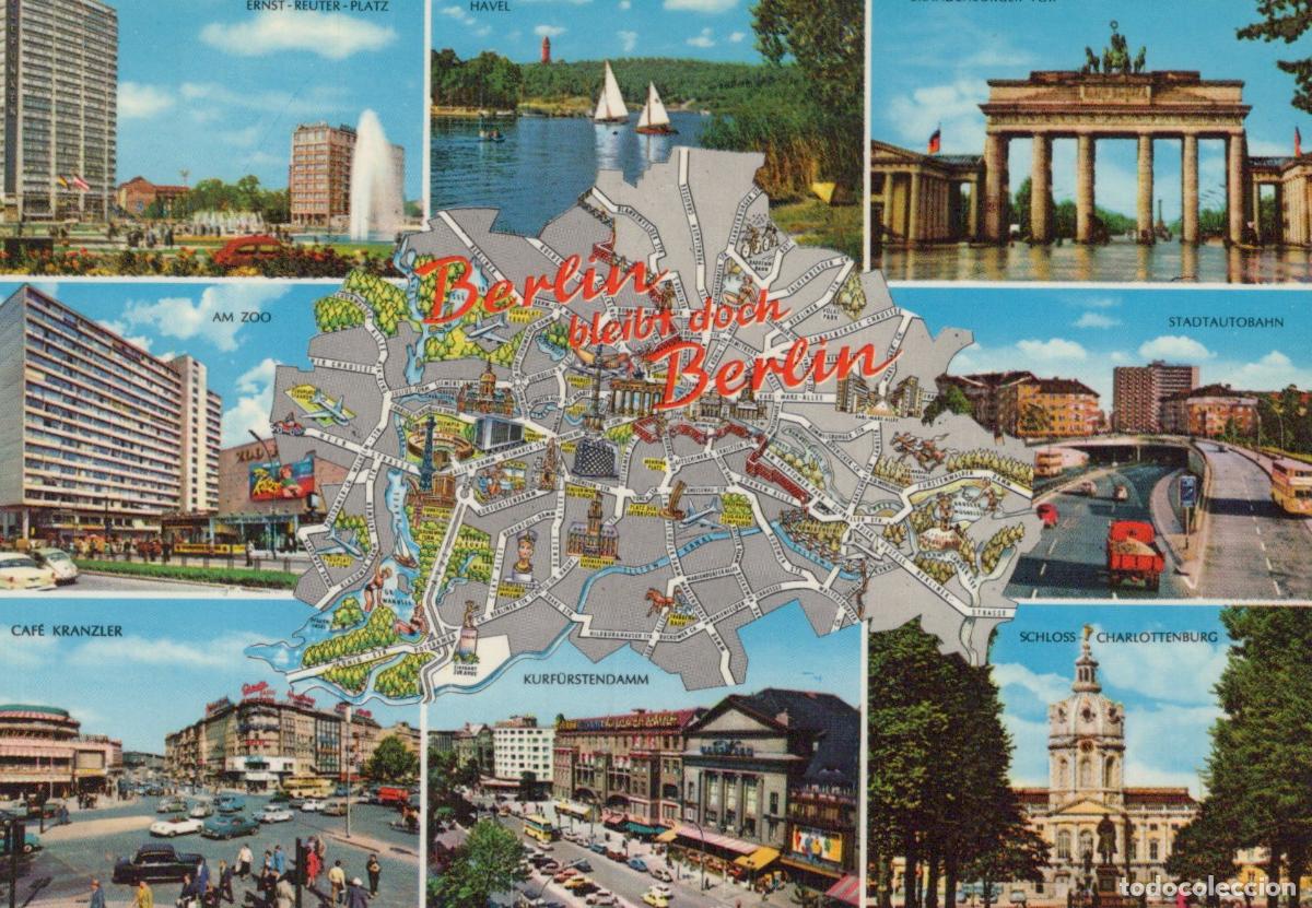 Postcards: Germany Berlin Multi View Ernst Reuter Platz Havel Brandenburg Unposted *YAX432