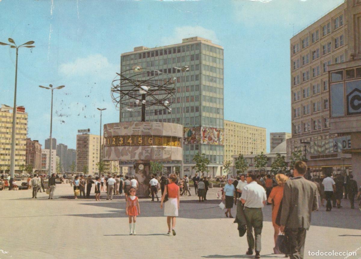 Cartes Postales: Germany Berlin Alexanderplatz World Time Clock East 1970s *YAX444